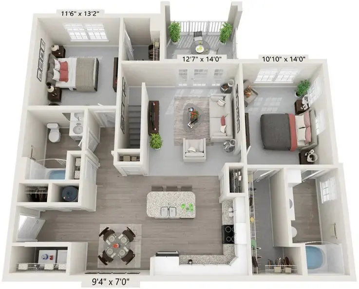 The Reserve at Stone Port Apartment Floor Plan: Luray