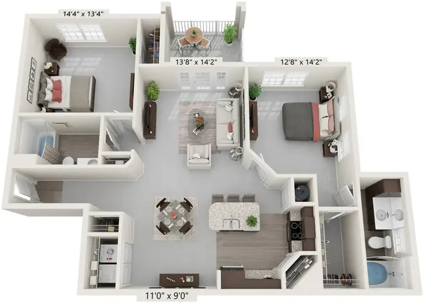 The Reserve at Stone Port Apartment Floor Plan: Massanutten